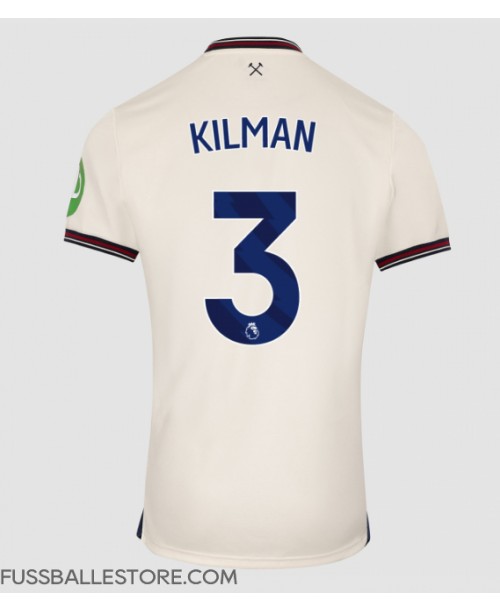 Günstige West Ham United Max Kilman #3 Auswärtstrikot 2025-26 Kurzarm Günstige West Ham United Max Kilman #3 Auswärtstrikot 2025-26 Kurzarm